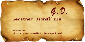 Gerstner Dionízia névjegykártya